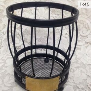 McKenzie Childs Steel Utensil Rack 7inT x 5.5inW